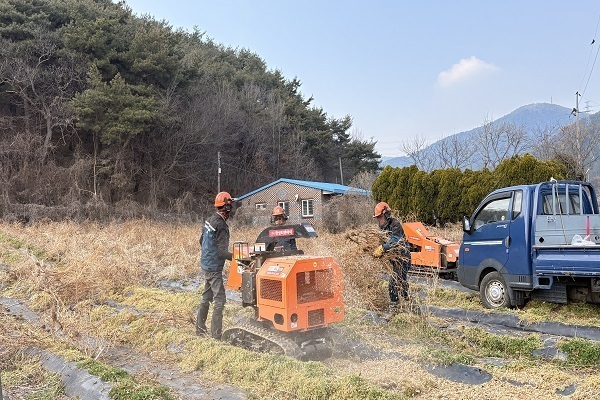 보령시, 영농부산물 파쇄지원단 운영